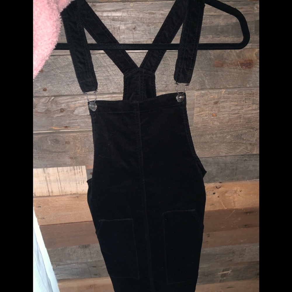Black overall dress